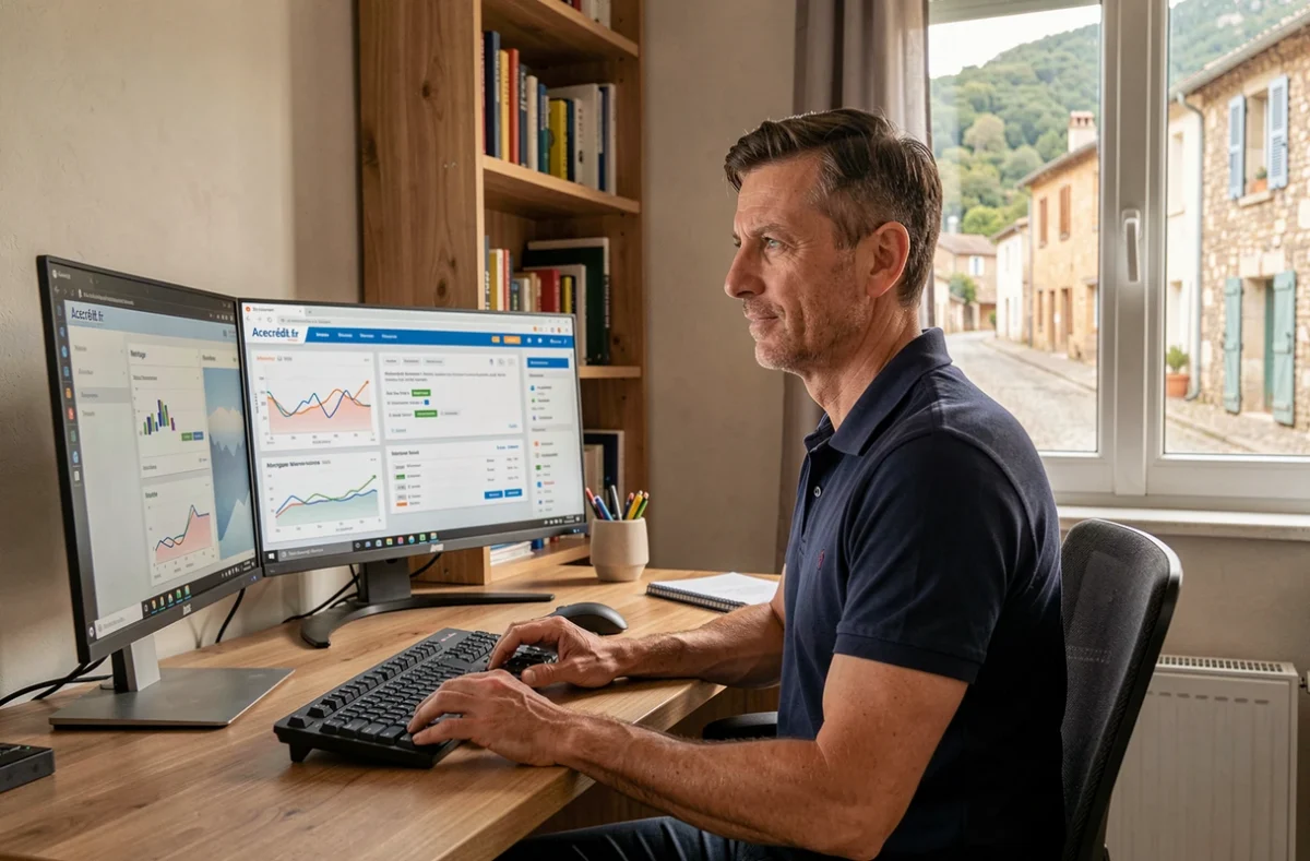 Courtier Acecrédit.fr Drôme simulant un crédit immobilier sur un logiciel professionnel