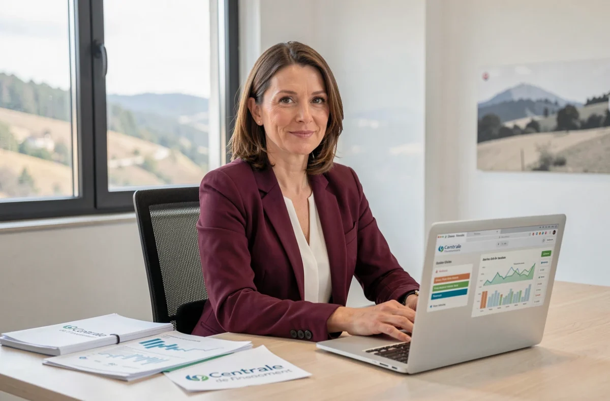 Conseillère de La Centrale de Financement Drôme comparant des offres de crédit immobilier