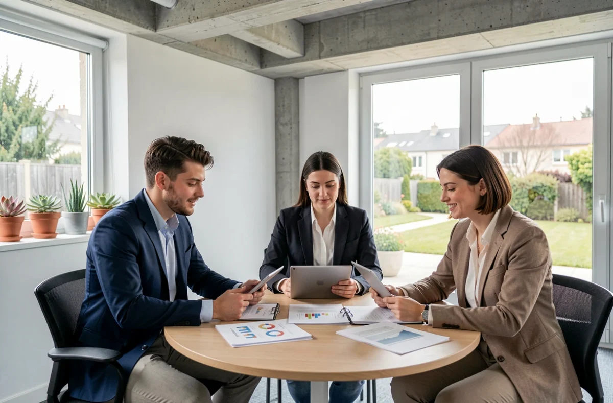 Équipe de Fiduc Experts à Saint-Maur-des-Fossés en réunion de travail autour de rapports financiers