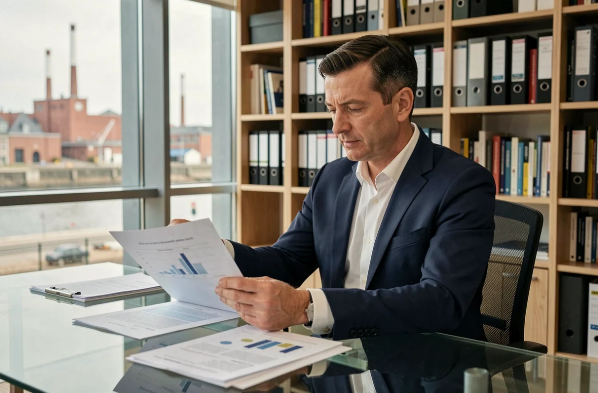 Expert-comptable du cabinet GT Expertise à Ivry-sur-Seine consultant des rapports financiers à son bureau