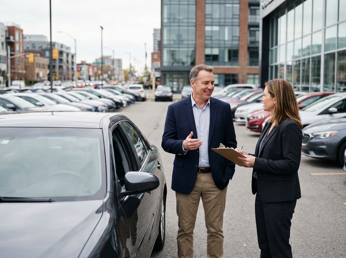 Homme et femme discutant à côté d